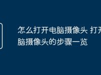 怎么打開電腦攝像頭 打開電腦攝像頭的步驟一覽-路由網(wǎng)