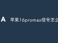 蘋果16promax信號怎么樣-路由網
