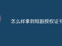 怎么樣拿到短劇授權(quán)證書-路由網(wǎng)