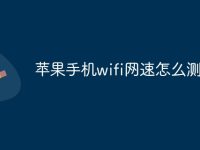 蘋(píng)果手機(jī)wifi網(wǎng)速怎么測(cè)試-路由網(wǎng)