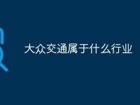 大眾交通屬于什么行業(yè)-路由網(wǎng)
