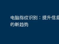 電腦指紋識別：提升信息安全的新趨勢-路由網(wǎng)