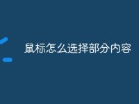 鼠標怎么選擇部分內(nèi)容-路由網(wǎng)