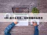 0和1代表什么含義-路由網(wǎng)