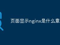 頁面顯示nginx是什么意思-路由網