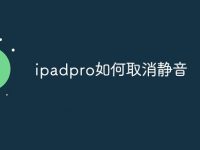ipadpro如何取消靜音-路由網(wǎng)