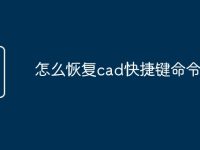 怎么恢復(fù)cad快捷鍵命令行-路由網(wǎng)