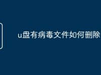 u盤(pán)有病毒文件如何刪除-路由網(wǎng)