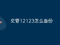交管12123怎么備份-路由網(wǎng)