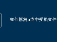 如何恢復(fù)u盤(pán)中受損文件-路由網(wǎng)